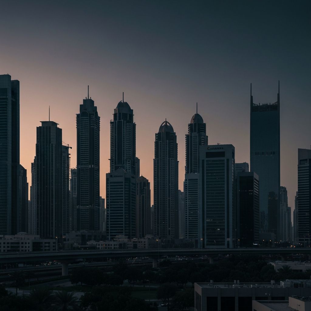 Dubai business district skyline